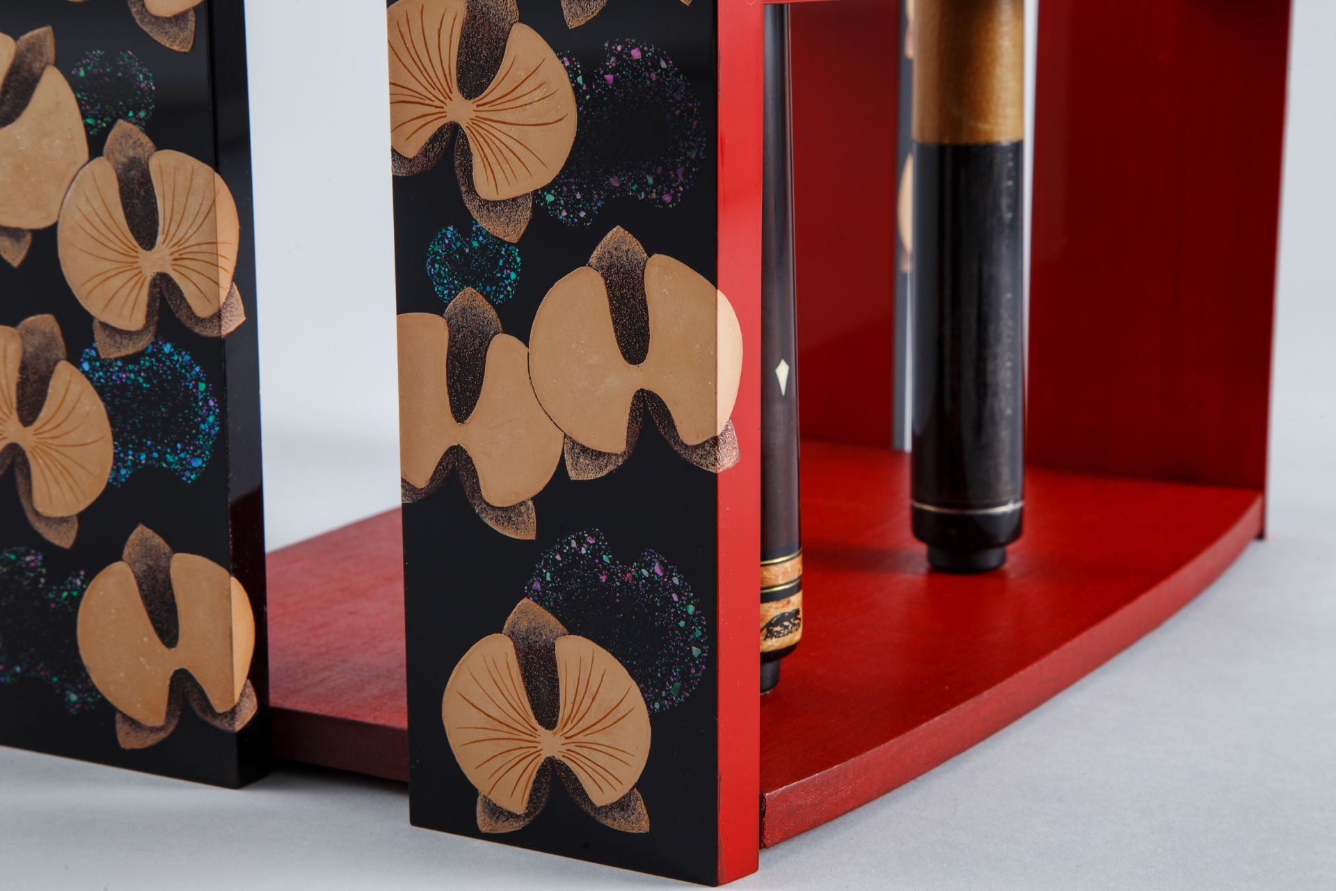 ビリヤードキューラック&チョークケース「蘭舞」