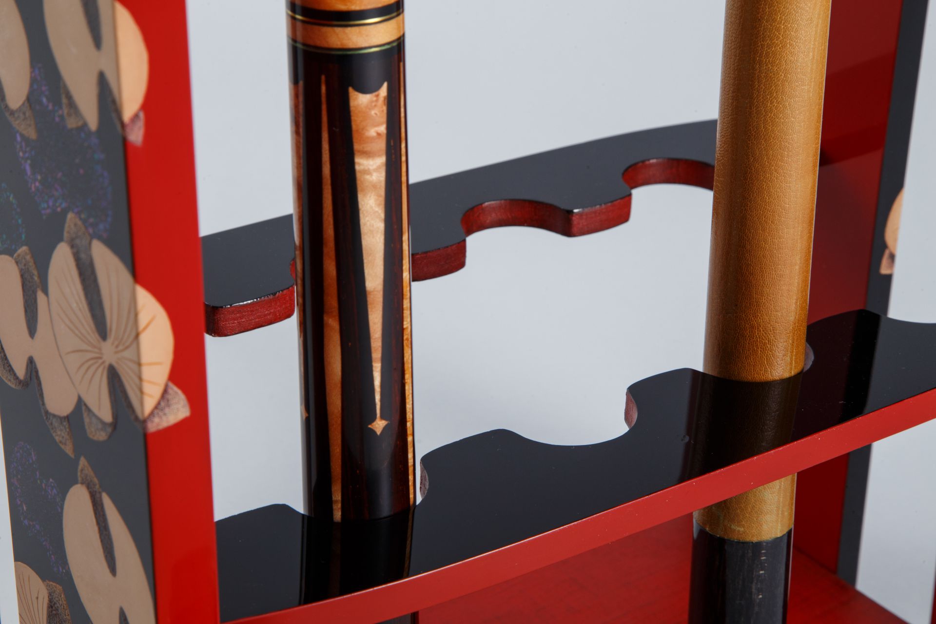 ビリヤードキューラック&チョークケース「蘭舞」