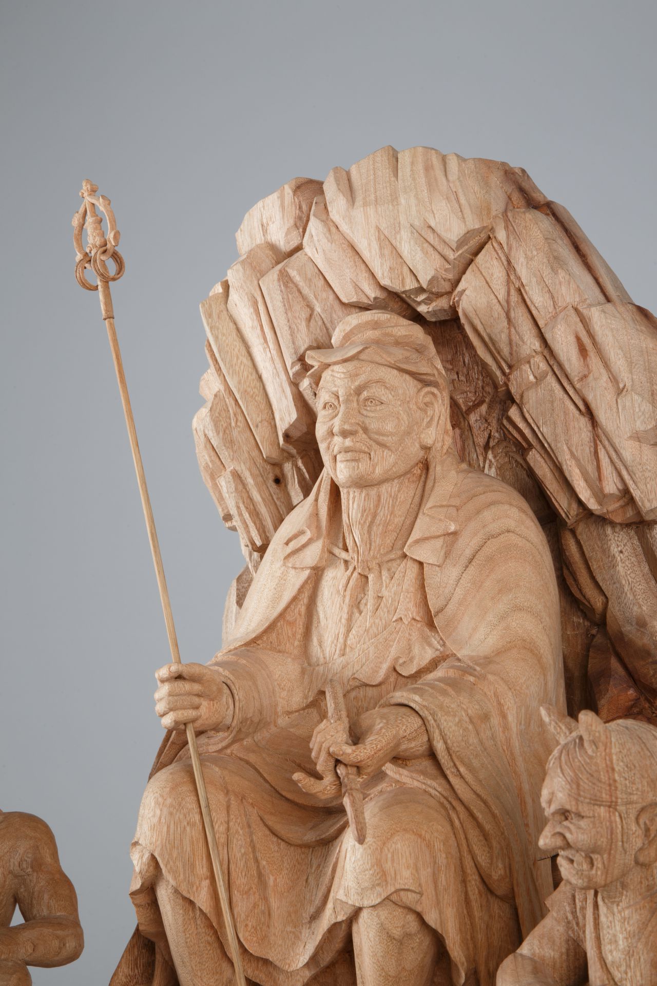 役行者倚像　前鬼・後鬼