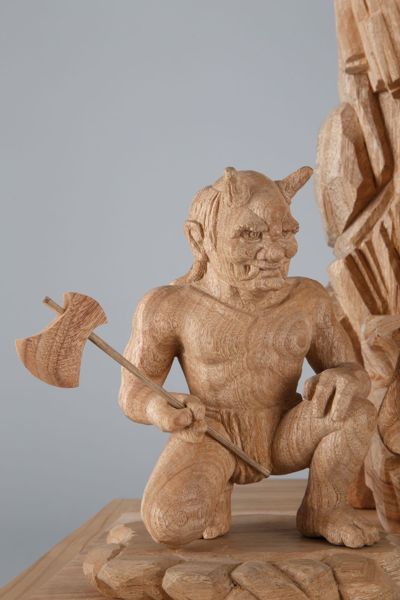 役行者倚像　前鬼・後鬼