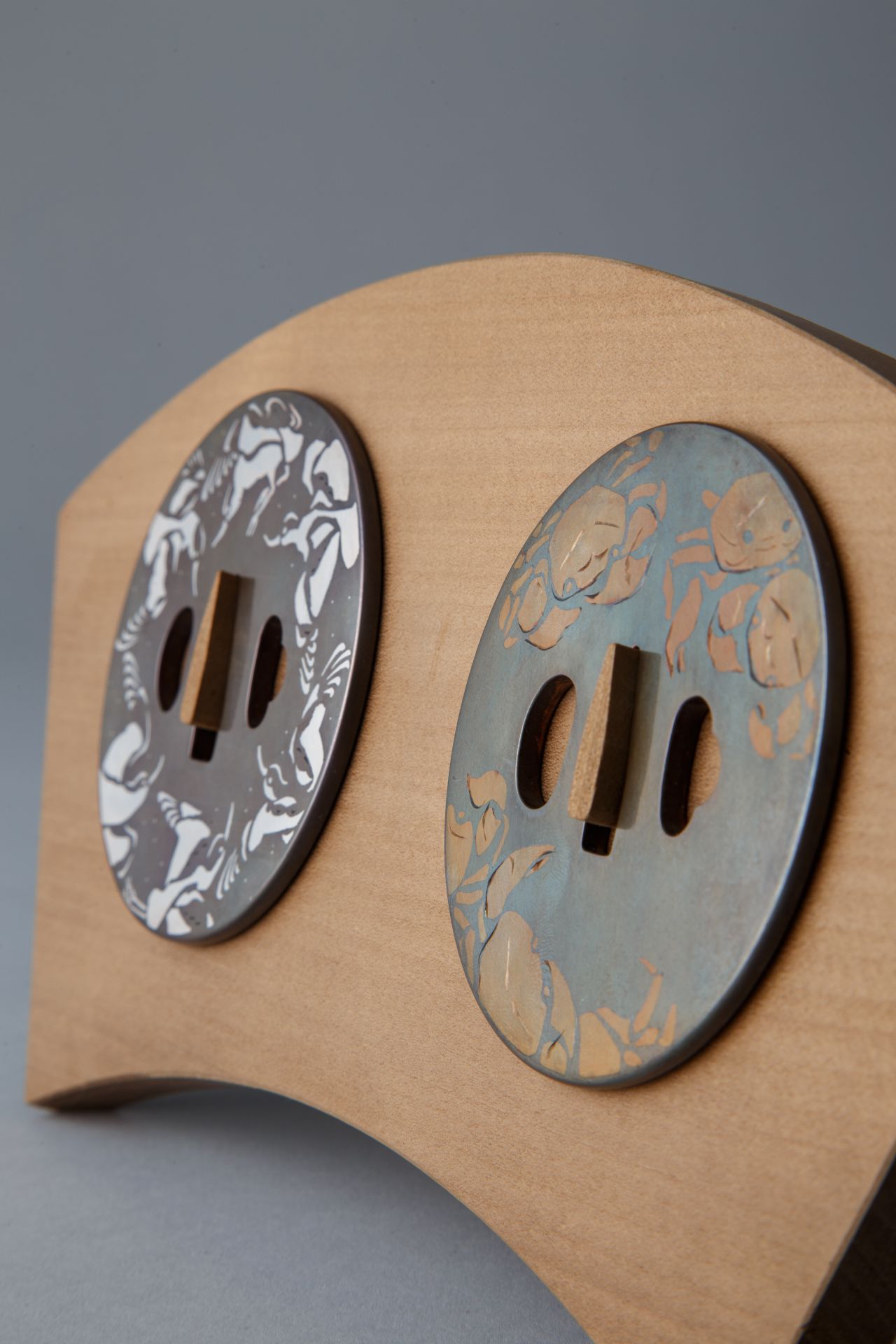 反嘴背高鴫蟹図大小鐔