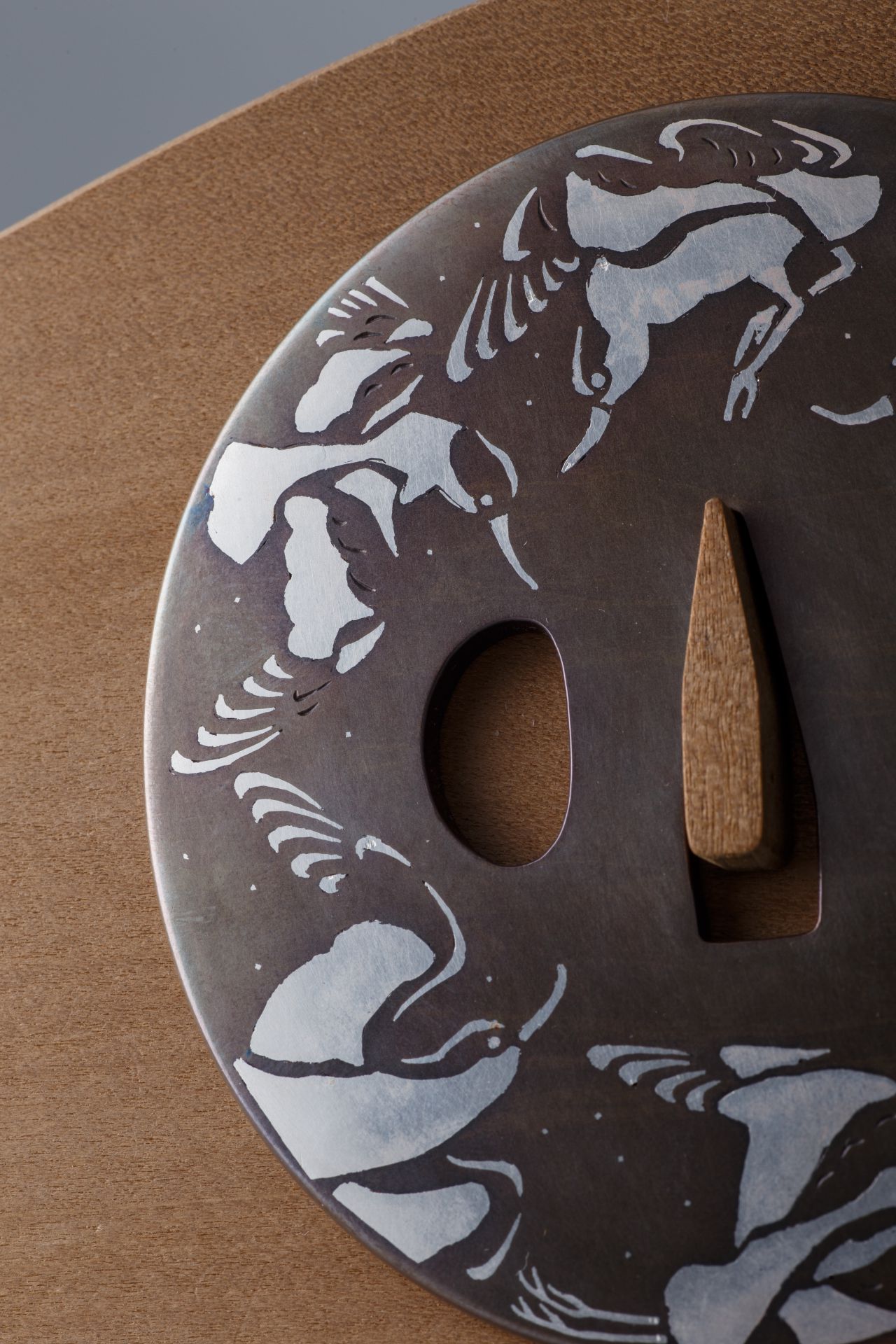 反嘴背高鴫蟹図大小鐔