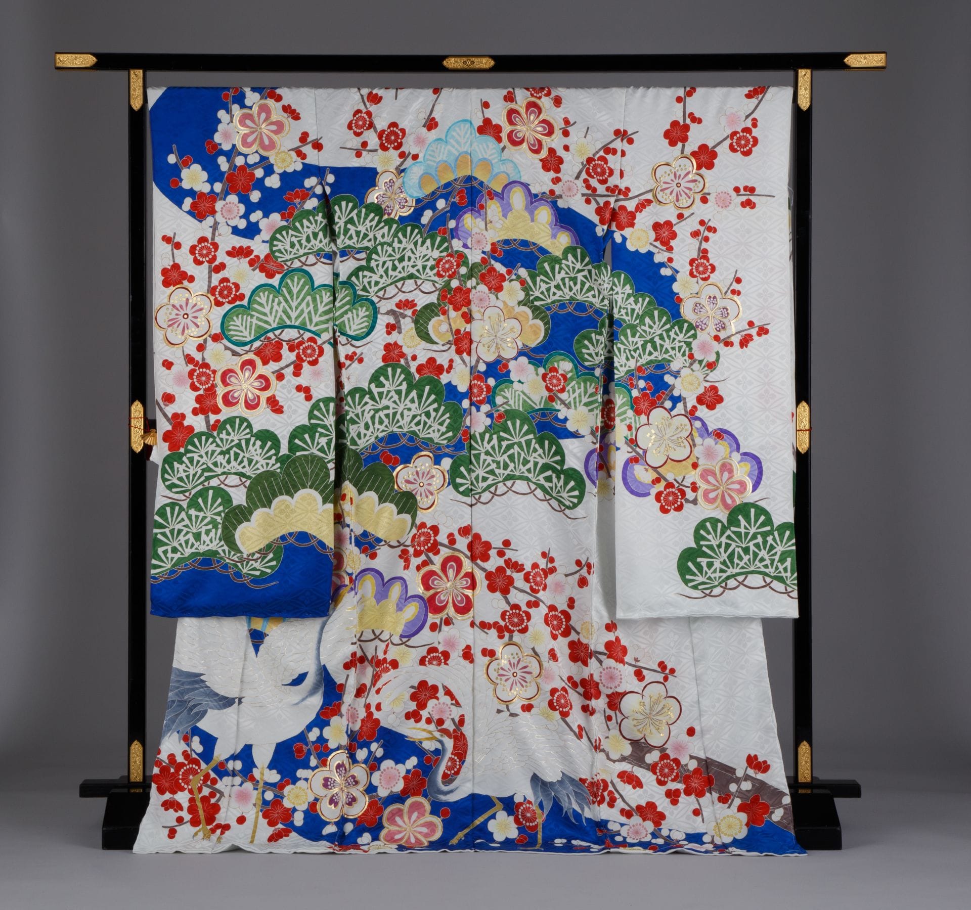 松竹梅と鶴